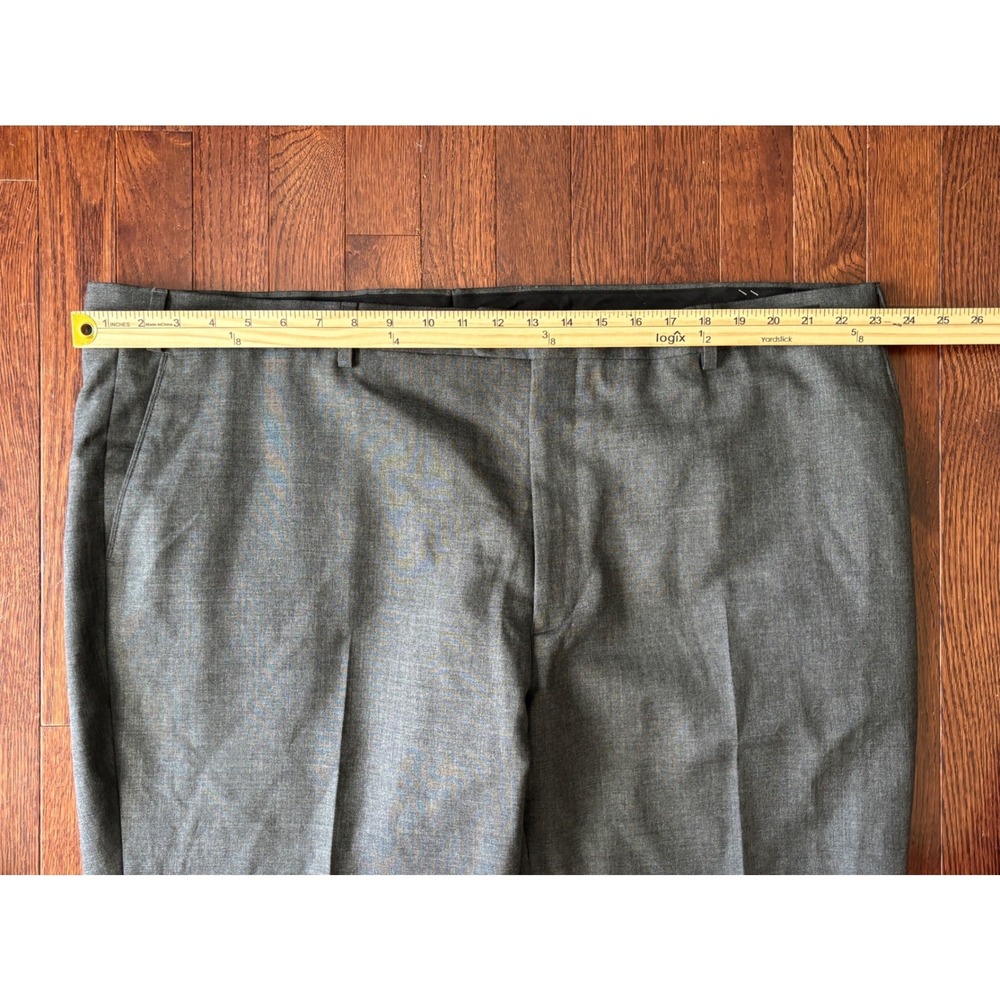 Jos A Bank Reserve VBC Italian Wool Pants 46R Gray Tailored Fit NWT Unhemmed - Picture 7 of 10